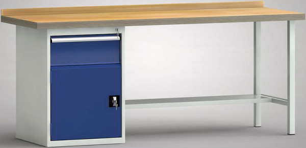 KLW standaard werkbank - 2000 x 700 x 840 mm L x D x H, WS184N-2000M40-E7021