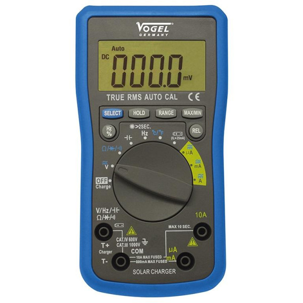 Vogel Germany digitale multimeter, IP44, AC 0 - 750 V / DC 0 - 1000 V, 640384