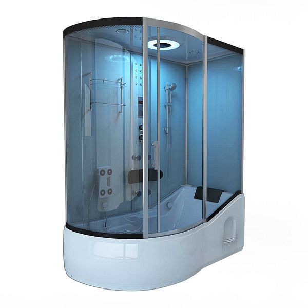 HOME DELUXE douchecabine ALLIN 2IN1 - wit links, 1058