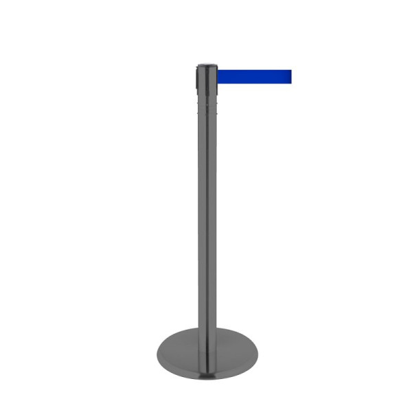 Stein HGS HGS personengeleidingssysteem -P-Line 360-, metaal, grijs gecoat, blauw, met veiligheidsslot (zelfontgrendelend), riemlengte: 2,3 m, 40008-0203