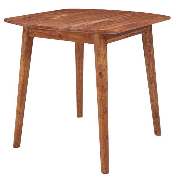 Wohnling eettafel Sheesham 80x78x80 cm massief hout, WL5.571
