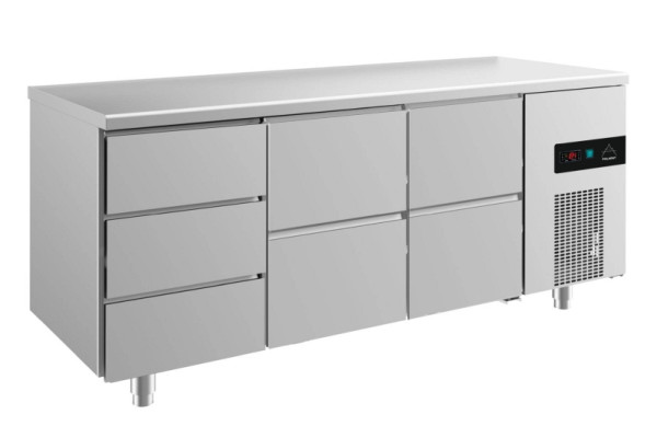 A&S Polarny koeltafel -2 tot +8°C met 2x twee laden en 1x drie laden links, 1865 x 700 x 850 mm, KT3DZZ