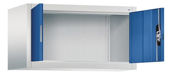 C+P bovenkast Acurado, H500xW930xD500mm, kleur: lichtgrijs / gentiaanblauw, verzonken handgreep, 9284-000 S10199
