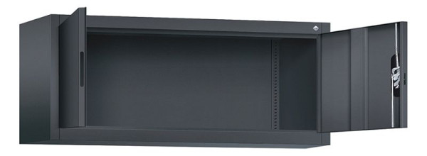 C+P bovenkast Acurado, H500xB1200xD400mm, kleur: zwart-grijs, verzonken handgreep, 9464-000 S10131