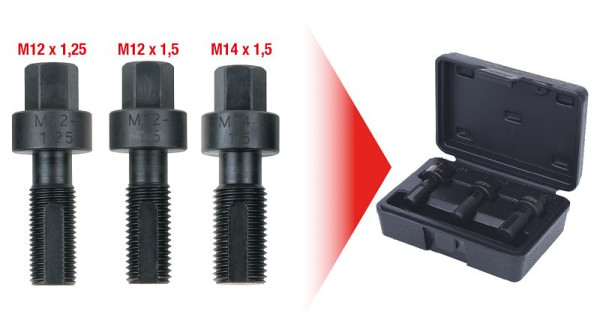 KS Tools wielmoerdraadreparatieset, 3-delig, 150.1355
