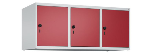 C+P kastopzet Classic PLUS, bovenkast, 7035/3003, veiligheidsdraaisluiting, 500x1200x500mm, 3 vakken, 080090-32 S10001