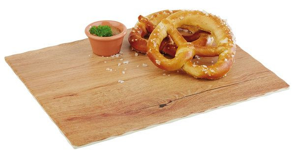 APS GN 1/2 dienblad -OAK LIGHT-, 32,5 x 26,5 cm, hoogte: 1,5 cm, melamine, houtlook (eiken), met antislipvoetjes, 84206