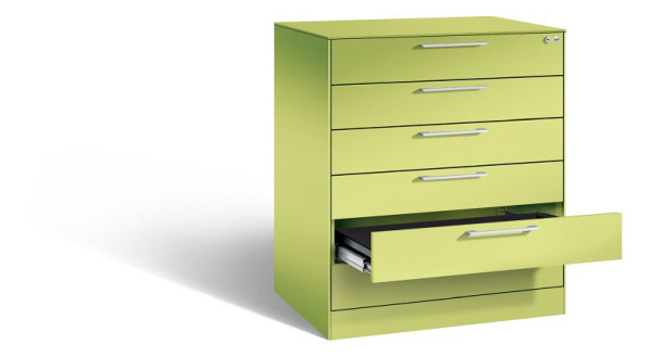 C+P archiefkast Asisto, H1010xB800xD600mm, kleur: Viridin groen / Viridin groen, beugelgreep, 146243-624 S10020