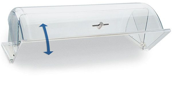 APS rolkap GN 1/1, 53 x 32,5 cm, hoogte: 19 cm, polycarbonaat, kruisgreep verguld, geschikt voor alle GN 1/1, 11008