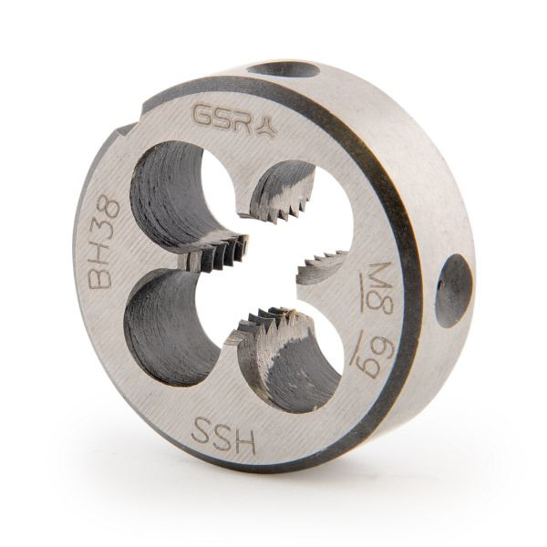 GSR matrijs fabrieksstandaard rechts 25x9 metrische draad vorm B HSS M 8, 00403210