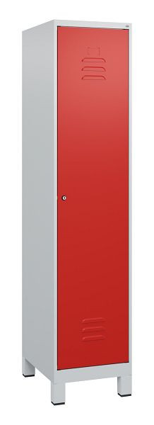 C+P luierkastje Classic PLUS met middenwand, voeten, 1800x400x500mm, 7035/3020, cilinderslot, 0800107-12F S10017