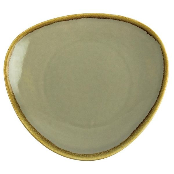 Olympia Kiln driehoekige borden Moss 28cm, VE: 4 stuks, GP474