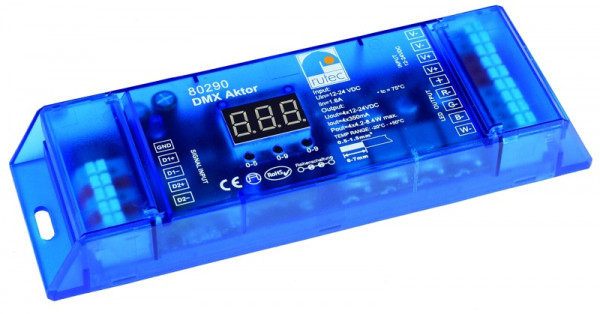 rutec Projekt DMX-actuator 350mA meerkleurige DMX-actuator 4x1 kanaal 1 - 4 adressen, PHZ290