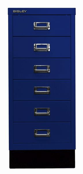 Bisley MultiDrawer™, 29-serie met onderstel, DIN A4, 6 laden, Oxford blauw, L296S639
