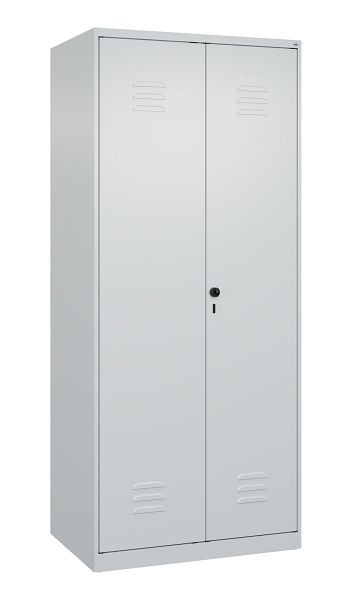 C+P Umkleidespind Classic PLUS SW, 2 Abteile, 1850x800x500mm, 7035/7035, Drehriegel, 080002-22 S10013
