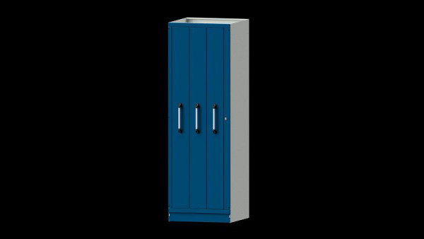ANKE werkbanken verticaal uittrekbaar modulair kastsysteem, model 202, 715 x 720 x 2200 mm, RAL 7035/5010, 631.021