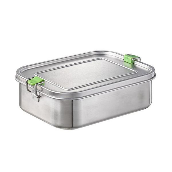 APS lunchbox, 22,5 x 16,5 cm, hoogte: 6,5 cm, roestvrij staal 18/8, binnenkant gepolijst, buitenkant mat, 66902