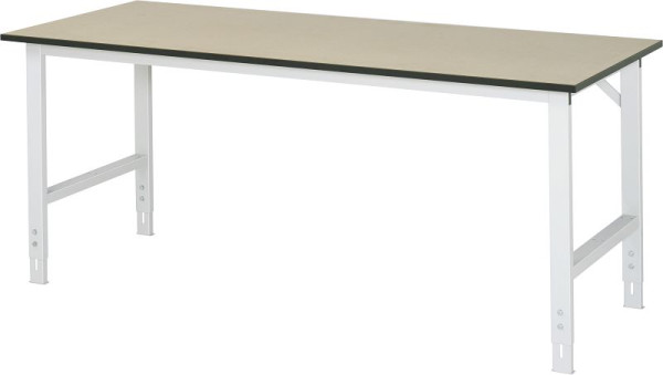 RAU Tom serie werktafel (6030) - in hoogte verstelbaar, MDF plaat, 2000x760-1080x800 mm, 06-625F80-20.12