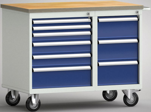 KLW professionele werkbank - 1000 x 620 x 840 mm L x D x H zonder achterbord, WP824N-1000M30SE1002