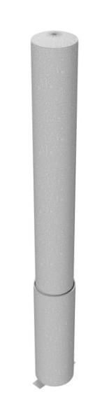 Schake stalen buispaal Ø 152 x 3,2 mm afneembaar, thermisch verzinkt zonder sluiting, totale lengte in mm: 1500, 40151H