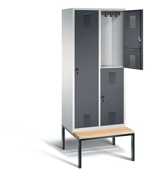 C+P cijferslot Evolo, H2090xW810xD815mm, kleur: lichtgrijs / zwartgrijs, 48650-22 S10021