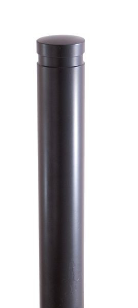 Schake aluminium tuinpaal Ø 120 mm, stationair, voor plaatsing in beton met grondanker, hoogte boven de grond 900 mm, totale lengte ca. 1200 mm, 40121B