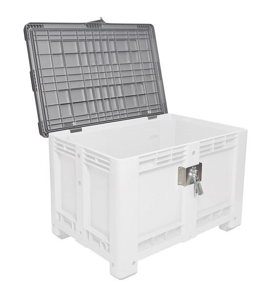 ALPHA afsluitbaar scharnierdeksel grijs voor palletbox 1200x1000 mm, 3332-GR