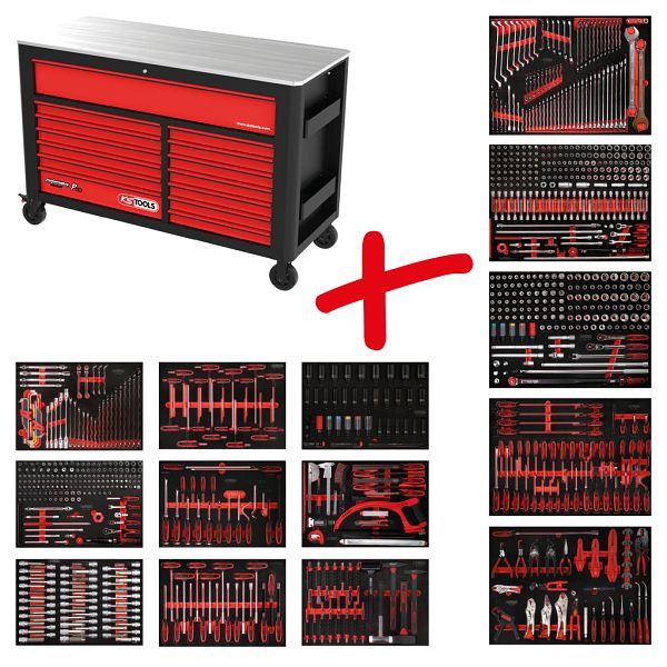KS Tools PERFORMANCEplus werkplaatswagenset P45, met 950 gereedschappen en 13 laden, 845.14950