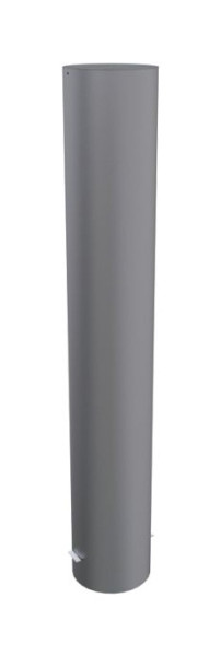Schake stalen buispaal Ø 323,1 x 5 mm stationair, om in beton te plaatsen, thermisch verzinkt, totale lengte: 2000 mm, 40322