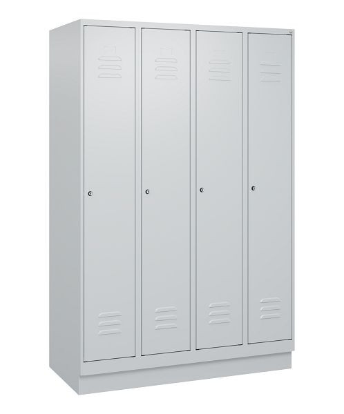 C+P luierkluis Classic PLUS met middenwand, bodem, 4 vakken, 1800x1200x500mm, 7035/7035, cilindersloten, 0800207-40F S10024