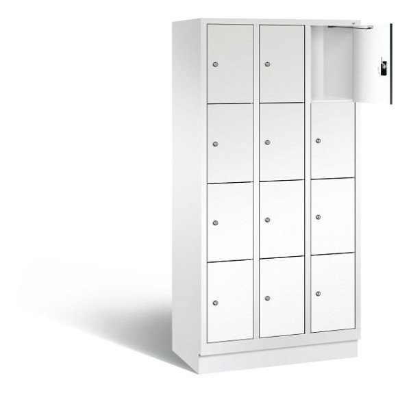 C+P lockerkast Evolo, H1800xB900xD500mm, kleur: verkeerswit / decor wit, 48020-304 S10263