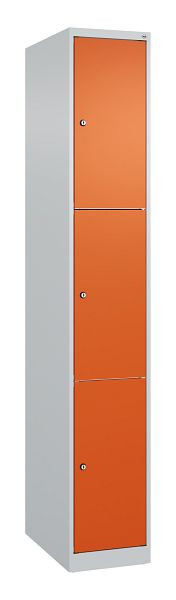 C+P Schließfachschrank Classic PLUS, 1850x300x500mm, 7035/2004, mit 3 Fächern, 080000-103 S10000