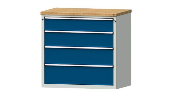 ANKE werkbanken ladekast, model 3003 V, 1065 x 700 x 1020 mm, RAL 7035/5010, BMP 40 mm, 611.405