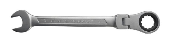 SW-Stahl ringratelsleutel, 30 mm, met scharnier, 03530L-30