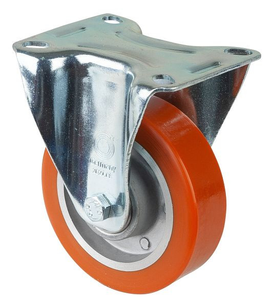 BS rollen transportrol, vaste rol, wielbreedte 30 mm, wiel-Ø 100 mm, draagvermogen 125 kg, loopvlak polyurethaan gegoten, aluminium, kogellagers, L410.B90.100