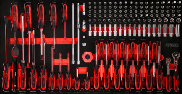 KS Tools PERFORMANCEplus gereedschapset 146-delige schroevendraaier en 1/4' dopsleutel, 813.0146