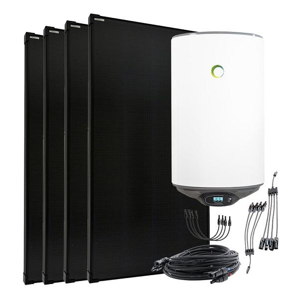 Offgridtec 720W zonnesysteem met 80l Fothermo boiler voor warmwaterbereiding voor tuin en camper, 4-01-014150