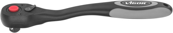 VIGOR omschakelbare ratel met fijne tanden, massief vierkant 12,5 mm (1/2 inch), 250 mm, V6012