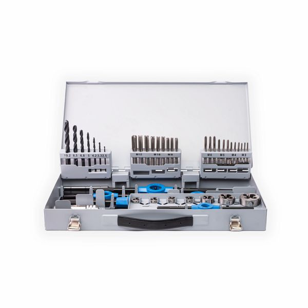 GSR draadsnijassortiment 45 stuks metrisch M3 - M12 HSSG voor binnen- en buitendraad, 00708080