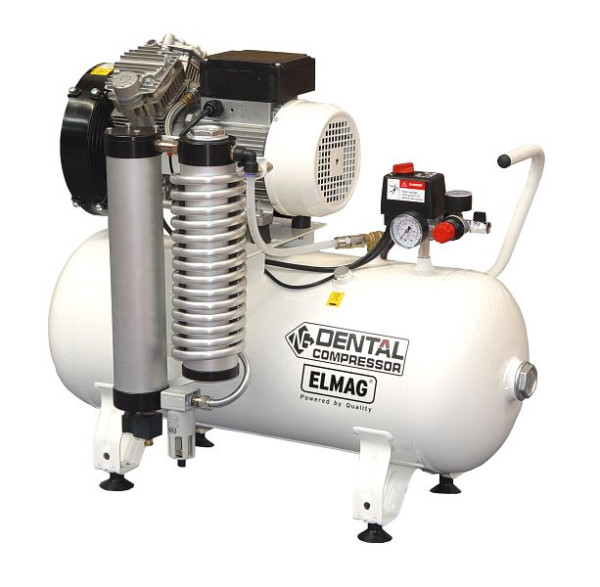 ELMAG tandheelkundige compressor 350/8/50W - liggend, EXTREME 3D 50L 2.00CV, inclusief adsorptiedroger, 21111