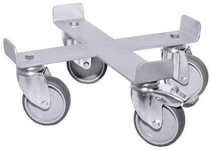 Contacto Rolli van roestvrij staal 18/10 met 4 gegalvaniseerde wielen 10 cm, 3095/100