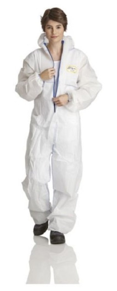 ProSafe Light overall, SMS materiaal, kap, wit, maat L, VE: 50 stuks, SMS-L