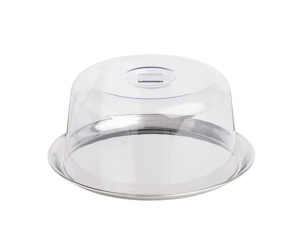 APS dienblad met kap, Ø 27 cm, hoogte: 12,5 cm, set bestaat uit: Ø 27 cm, hoogte: 1,5 cm, hoogglans gepolijst, Ø 23 cm, hoogte: 12 cm, 00827