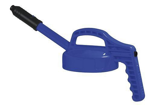 DENIOS functioneel deksel voor vloeistofcontainers, met lange tuit, blauw, 137-459