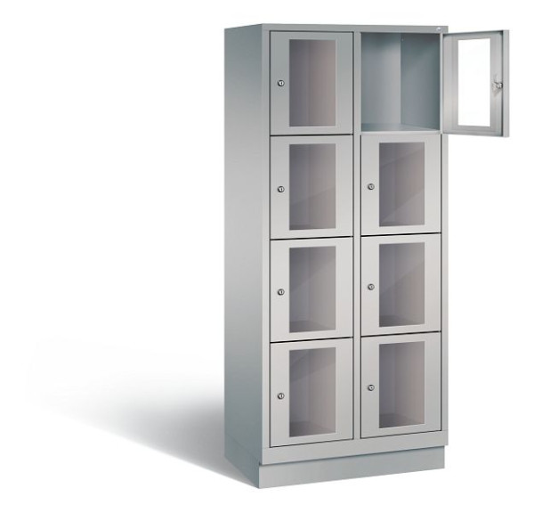 C+P lockerkast Classic, H1800xW810xD500mm, kleur: wit aluminium, 8020A224 S10010