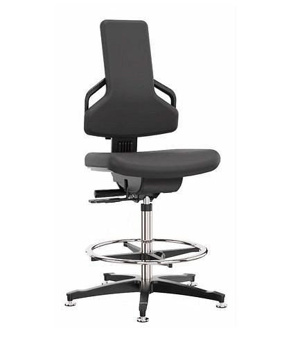 Dauphin Premium werkstoel kunstleer, vloerglijders, voetring, 266911