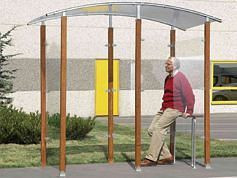 DENIOS rokersoverkapping, vrijstaand, 2 m², houten frame, 210530