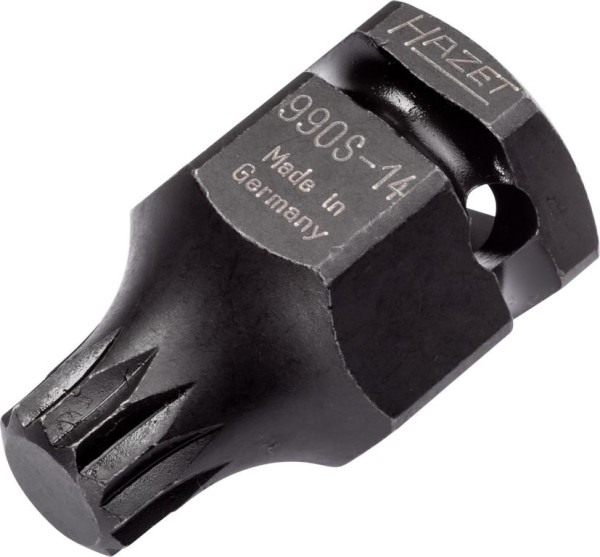 Hazet Impact Machine schroevendraaierdop, hol vierkant 12,5 mm, kort, bladlengte: 4 mm, 990S-14