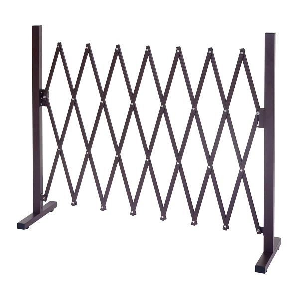 Mendler barrier HWC-B34, scissor trellis trellis, dierenbeschermingsrooster, uitschuifbaar, aluminium bruin, hoogte 103cm, breedte 27-207cm, 50930