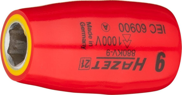 Hazet dop, zeskant, hol vierkant 10 mm (3/8"), 9 mm, kort type, 880KV-9